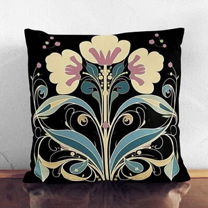 Plump Kissen Floral Art Deco No.2 Soft Dekokissen Überwurf Kissenhülle Bezug gefüllt - Bild 1 von 3
