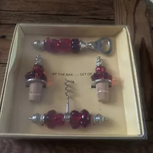 At The Bar Wine Bottle Opener Set - Picture 1 of 9
