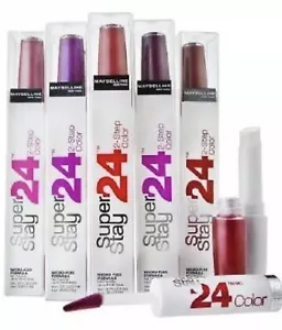 Maybelline 24 Hour Superstay Lip Color Lipstick Dual Ended - Choose Your Shade - Picture 1 of 48