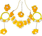 @flowers Jewellery Set For Bridal Necklace Earrings Bracelet &maang Tika