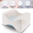 Orthopedic Memory Foam Knee Pillow For Sciatica Relief For Side Sleepers White