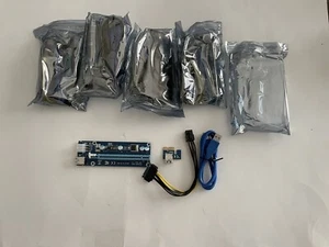 5 PACK PCE164P-N03 VER 006C PCI-E 1x to 16x Powered Riser Adapter Card Crypto - Picture 1 of 4