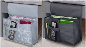 Bedside Caddy Organizer Storage 4-Pocket Light or Dark Gray NEW - Picture 1 of 12