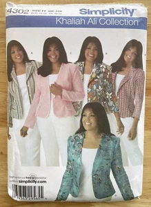 Simplicity 4302 Khaliah Ali Collection Jacke Muster Größe FF 18W-24W - Bild 1 von 4
