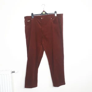 Peter Christian Burgundy Red Brown Cord Corduroy Trousers Size UK W44 L30 Boho - Picture 1 of 18