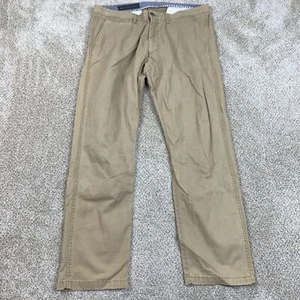 Armani Exchange Slim Fit Pants Men's 36x31 Beige Straight Cotton Casual - Picture 1 of 10