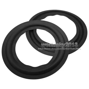 2x 5,5" pulgadas 143 mm altavoz borde de goma graves círculo envolvente wofer anillo plegable - Imagen 1 de 4