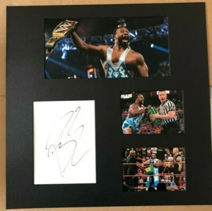 Big E   **HAND SIGNED**   15x15 mounted display  ~  WWE New Day  ~  AUTOGRAPHED - Picture 1 of 1