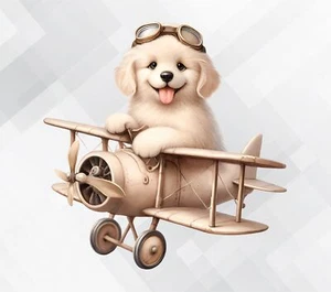 Pilot Dog Wall vinyl sticker decal sm805 - Picture 1 of 4