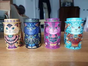 More details for  monty bojangles set of 4 cat/kitten tins 