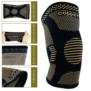 Copper Knee Brace Compression Sleeve Running Pad for Arthritis Joint Pain Relie√ - Picture 1 of 13
