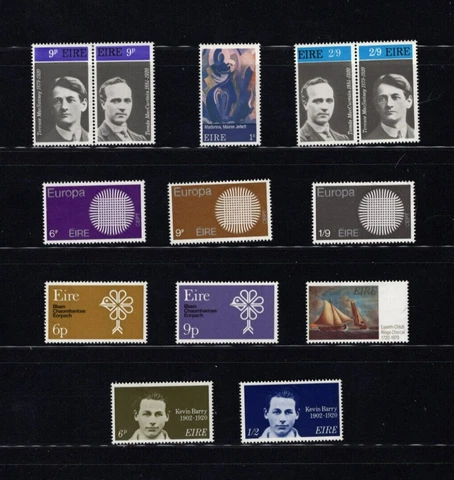 Ireland 1970 Commemorative Year Set VF MNH Complete Set A6 Cover