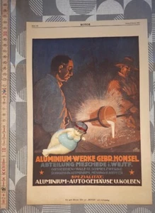 1921 ORIG. REKLAME GEBR. HONSEL MESCHEDE ÖFFAG KAROSSERIEN WIEN FLUGZEUGFABRIK - Picture 1 of 2