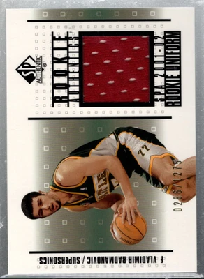 2001-02 SP Authentic Rookie Authentics #RAVR Vladimir Radmanovic Jersey /1275 - Image 1 of 2