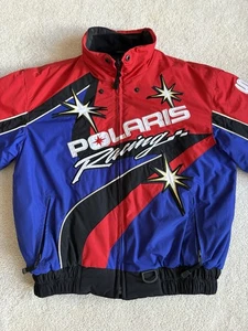 Vintage Polaris Jacket Small Mens Racing Coat Winter VTG 1990s AOP - Picture 1 of 16