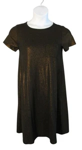 LuLaRoe XS Elegant Collection Black Bronze Shimmer Carly Dress Stretch - Picture 1 of 3
