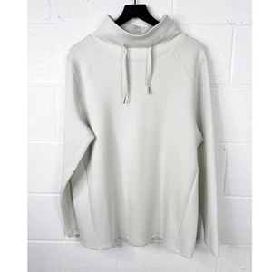 Spanx Air Essentials Got-Ya-Covered Sweatshirt Womens 1X Cream Funnel Neck - Picture 1 of 8
