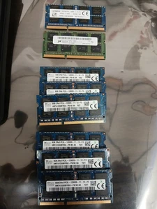 Laptop 8x 8 GB DDR3 RAM Sticks SO-DIMM Low Voltage PC3L 12800S 204 Pin - Picture 1 of 5
