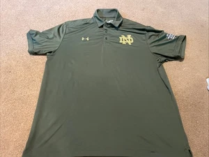 Under Armour Shirt Notre Dame Salute To Service 2016 Shamrock Series Polo XL - Picture 1 of 12