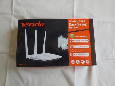 Tenda F3 White Wireless N300 Electronic/Setup Router SKU 2805 - Image 1 of 4