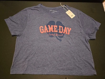 Camiseta corta gráfica para mujer Lucky Brand "Game Day", talla grande - ¡Nueva!   Foto 1 de 4
