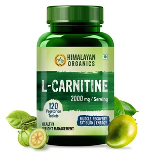 HIMALAYAN ORGANICS L-Carnitine 2000 Mg Pack of 120 Vegetarian Tablets FS - Picture 1 of 6