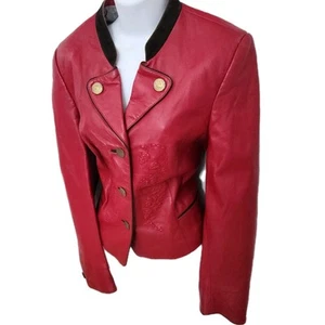 Damen Meindl rote Lederjacke Euro-Größe 40 ca. US Gr. 8 - Bild 1 von 24