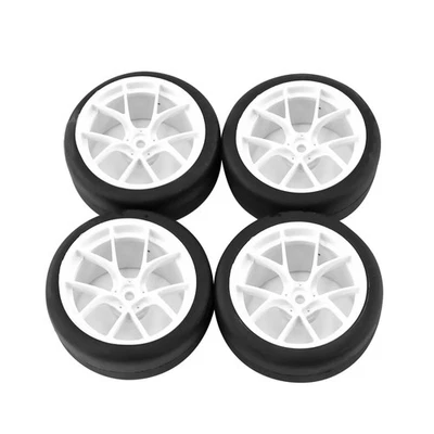 12mm Hex Hub 65mm Tires & Wheels Rims For Tamiya TT01 TT02 XV01 HPS 1/10 RC Car - Image 1 of 4