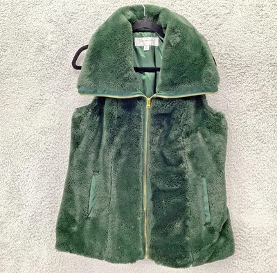 Chaleco Marc New York Andrew Marc para mujer mediano de piel sintética bolsillos con cremallera completa suave Foto 1 de 4