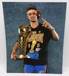 Ousmane Dieng Oklahoma City Thunder signiert 8 x 10 Meisterschaft Foto UG COA  - Bild 1 von 3