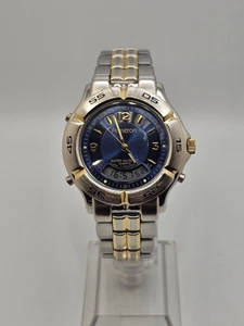 Mid 2000s Armitron Men Analog/digital Watch Silver Gold Stainless Steel WR50M - Picture 1 of 18