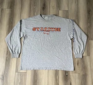 T-shirt manica lunga uomo vintage Siracusa Orangemen taglia XL anni 90 calcio università - Foto 1 di 8