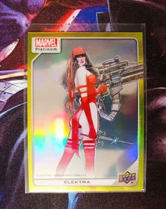 2022 ud marvel platinum #103 elektra yellow rainbow parallel - Bild 1 von 2