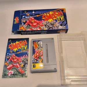Smash TV Super Famicom Japan CIB Very Good Boxed w/ Plastic Protector Case SFC - Picture 1 of 9