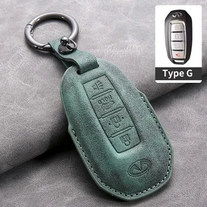 3D Suede Leather Key Fob Covers Set of 2pcs for Infiniti - Picture 1 of 6
