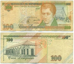 HONDURAS NOTE 100 LEMPIRAS 1998 P 77c - Bild 1 von 1