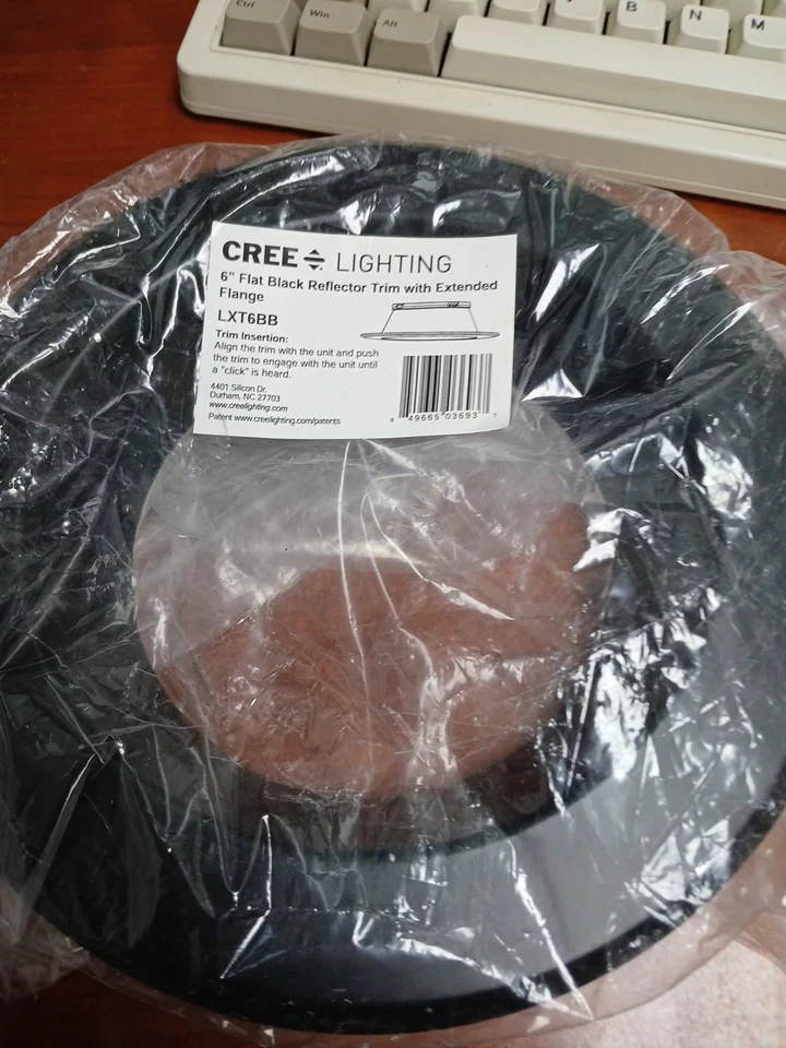 Cree LXT6BB Flat Black Reflector Trim with extended flange - Image 1 of 1