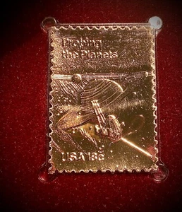 Post Stamp Covers with GOLD STAMP KENNEDY SPACE CENTER 1981 PROBING the PLANELS - Picture 1 of 6