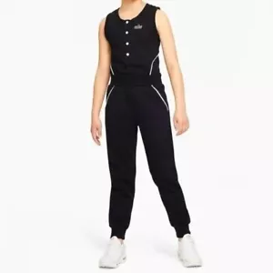 NIKE Sportswear Icon Clash Girls Romper In Black Size Medium M Sleeveless Sports - Picture 1 of 12