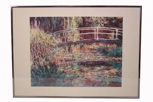 Impresión artística en marco Claude Monet Waterlily Pond rosa 70,5 x 50,5 cm imagen arte - Imagen 1 de 4
