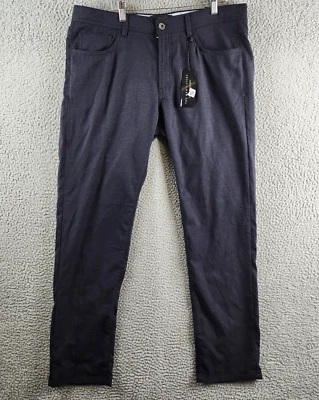 The Men's Store at Bloomingdale's Flannel Tailored Fit Pants Men's 36Wx32L Navy - Image 1 of 4