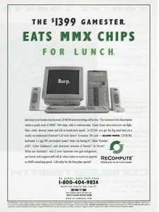 Vintage/Retro ReCompute Gamester PC Print Ad Promo 1997 - Imagen 1 de 2