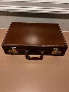 M.S. Ginn & Co Regierung ausgegeben braun Vintage Aktentasche # FSN 8460-847-4802 - Bild 1 von 12