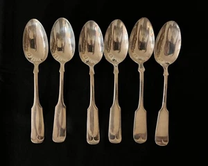 Antichi cucchiaini Russell Rogers placcato argento - 6 totali coloniali americani - Foto 1 di 8