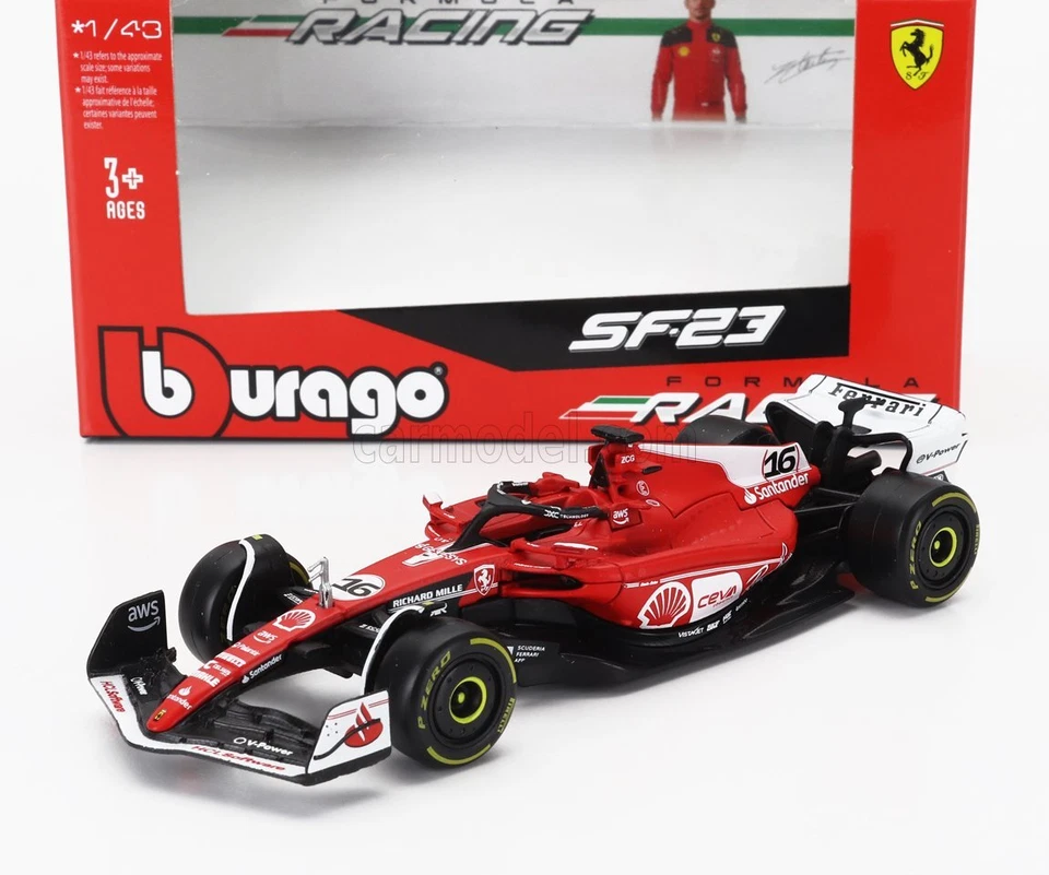 1/43 BURAGO - FERRARI - F1 SF-23 TEAM SCUDERIA FERRARI N 16 2nd 18-36836-L-VEGA