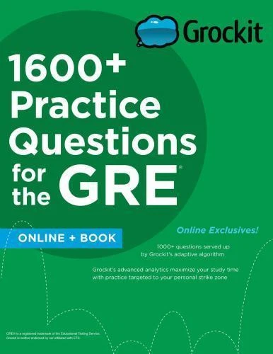 Grockit 1600+ Practice Questions for the GRE: Book + Online (Grockit Test Prep), - Imagen 1 de 1