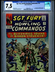 Sgt. Fury and His Howling Commandos 14 CGC 7.5 1964 1st Blitzkrieg Squad K65 - Picture 1 of 4