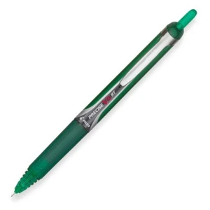26065 Pilot Precise V5 RT Rollingball Pen, Ex Fine 0.5mm, Green, Pack of 3 - Picture 1 of 1