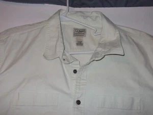 LL Bean Heavy Cotton Work Shirt Mens Size XL Tall Short Sleeve - Picture 1 of 2