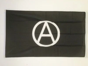 ANARCHIE FLAGGE 3' x 5' - ARNACHISMUS BEWEGUNGSFLAGGEN 90 x 150 cm - BANNER 3x5 ft hoch - Bild 1 von 2